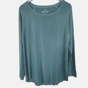 American Eagle Outfitters Soft & Sexy Long Sleeve Tee - Teal